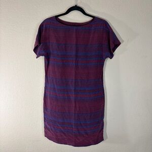 A/X ARMANI EXCHANGE 100% Silk Purple Blue Aztec Dress Sz 0 Western Luxury